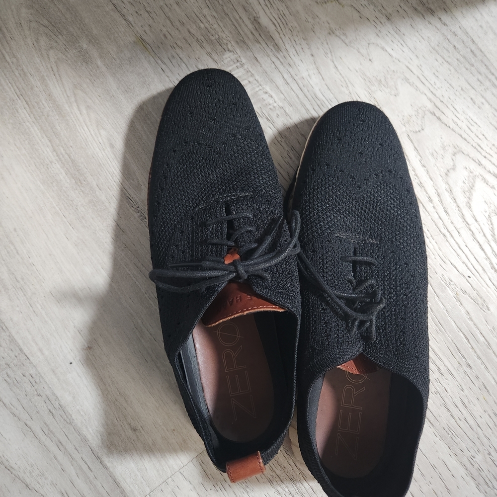 Cole Haan Black Knit Oxfords